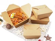 การออกแบบที่กำหนดเองกล่องกระดาษ Takeaway พิมพ์รีไซเคิลคราฟท์ Paperfolding กล่องอาหารอาหาร