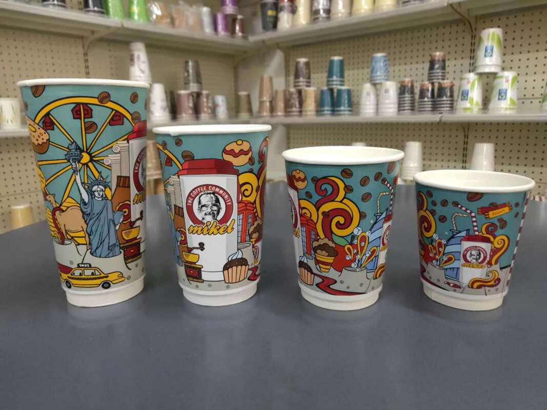 Disposable single wall Handle Paper Cups – Thickened Hot Drink Cups for Milk Tea, Coffee, Home & Office