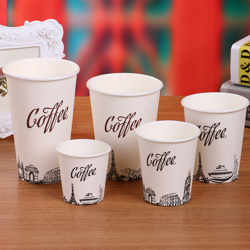 Disposable single wall Handle Paper Cups – Thickened Hot Drink Cups for Milk Tea, Coffee, Home & Office