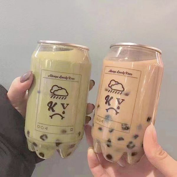 Bpa ฟรี 330 มิลลิลิตรสัตว์เลี้ยงพลาสติกขวดเครื่องดื่มสามารถสำหรับ Boba ชาไวน์เป็นมิตรกับสิ่งแวดล้อม