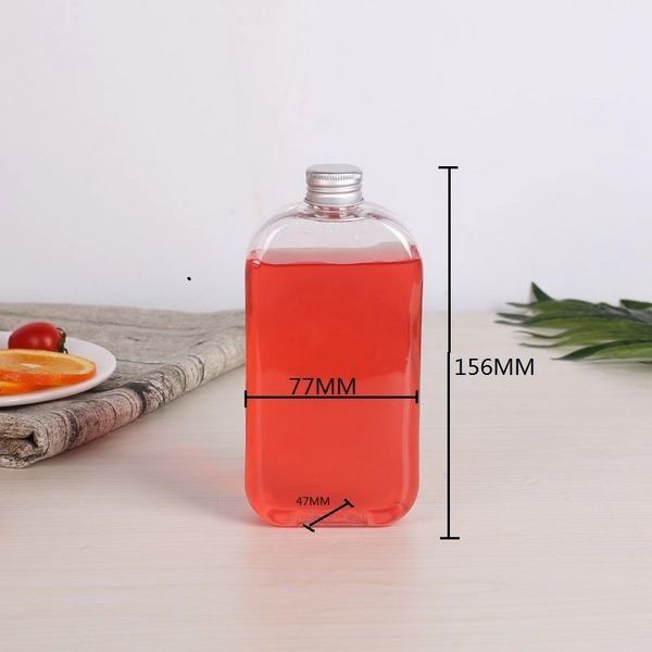 อาหารเกรดนมชานมขวดเครื่องดื่มพลาสติก 500 มล. Bpa ฟรีออกแบบตกแต่ง