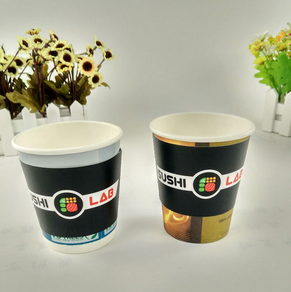 ถ้วยกระดาษผนังเดี่ยว 8oz / 12oz / 16oz, ถ้วยกาแฟแบบใช้แล้วทิ้งพร้อมฝาและปลอกแขน