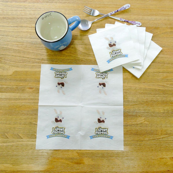 2 Ply เองพิมพ์ผ้าเช็ดปากกระดาษทิชชู่กระดาษสี 23 * 23 ซม 25 * 25 ซม