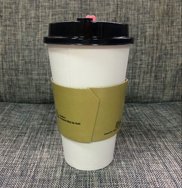 แขนถ้วยกระดาษกาแฟร้อนพร้อมพิมพ์โลโก้เฟล็กโซออฟเซ็ตพิมพ์สีต่างๆ