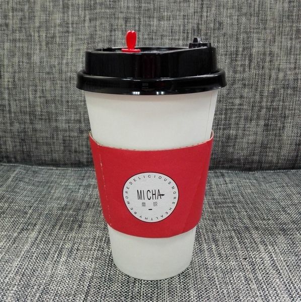 แขนถ้วยกระดาษกาแฟร้อนพร้อมพิมพ์โลโก้เฟล็กโซออฟเซ็ตพิมพ์สีต่างๆ
