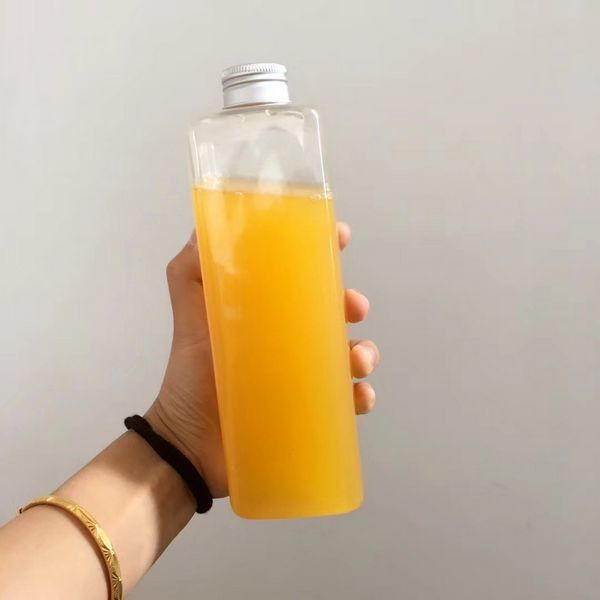 ร้านของหวานสแควร์ขวดนมชานม Take Away ขวด 500 มล. สำหรับ Boba และน้ำผลไม้