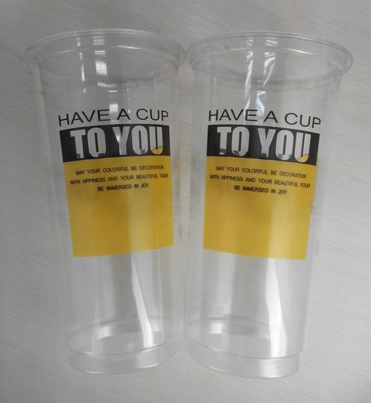 PET 500ml 16oz Bubble Tea ถ้วยพลาสติก Blister Forming Injection Molding